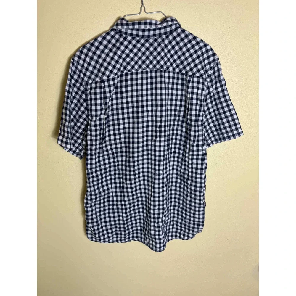 The North‎ Face Mens Shirt Size L Short Sleeve Button Up Checkered Plaid